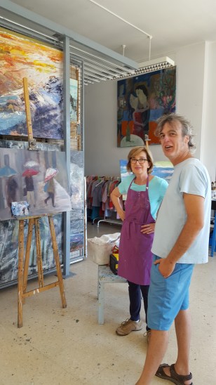 Con Eduardo mi profesor de pintura